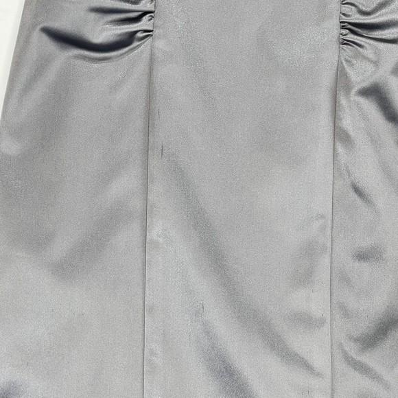 bebe Women Ruched Side Pleat Pencil Skirt Satined Size 2 - Picture 16 of 16